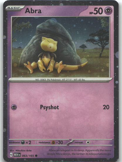 Abra - 063/165 (Cosmos Holo)