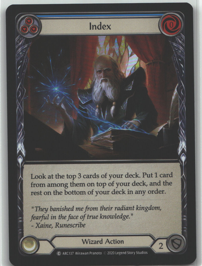 Index (Blue) | Near Mint / English / Unlimited Edition Rainbow Foil