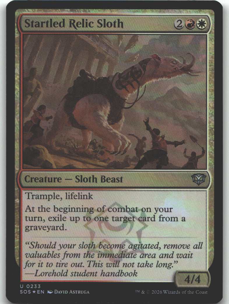 Startled Relic Sloth