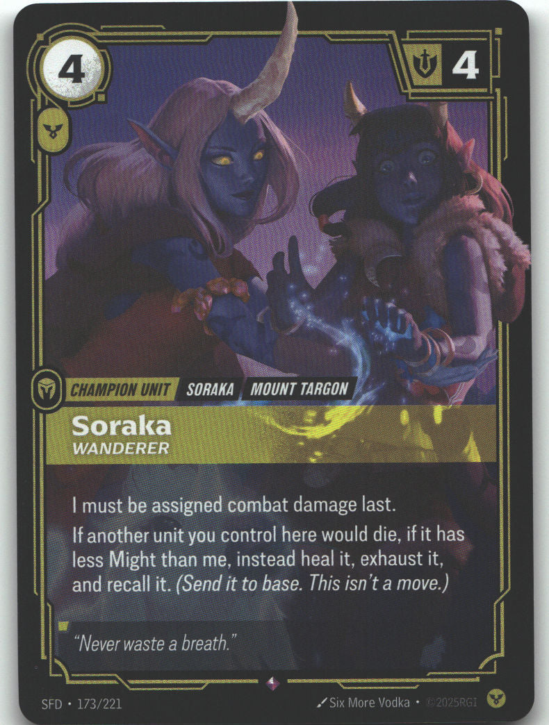 Soraka, Wanderer