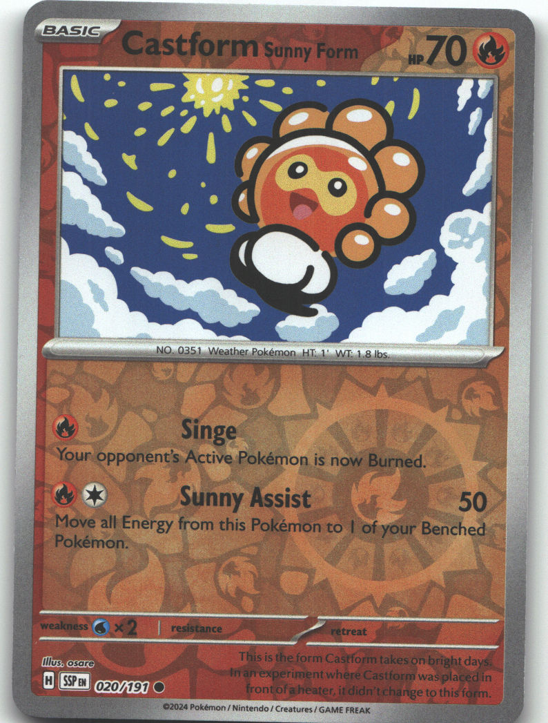 Castform Sunny Form - 020/191