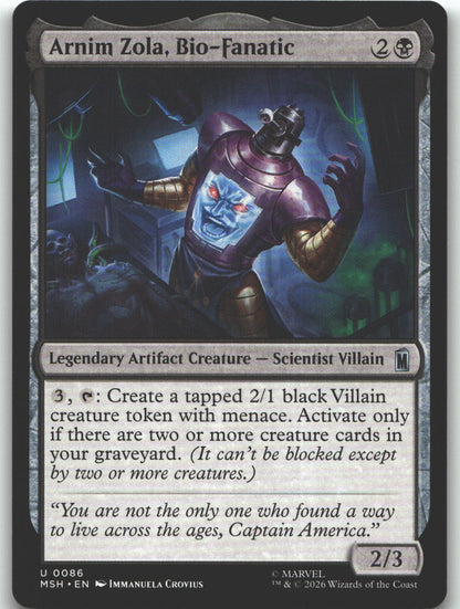 Arnim Zola, Bio-Fanatic