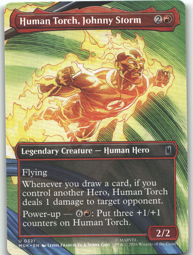 Human Torch, Johnny Storm (Borderless)