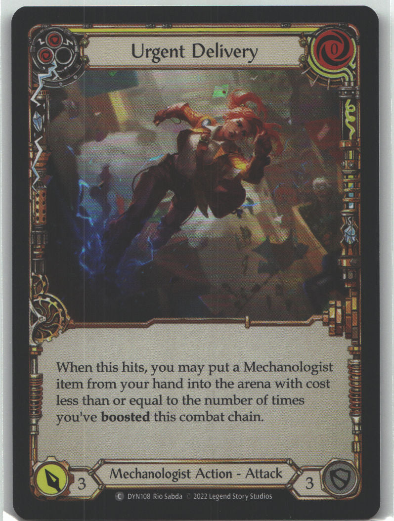 Urgent Delivery (Yellow) | Near Mint / English / Rainbow Foil
