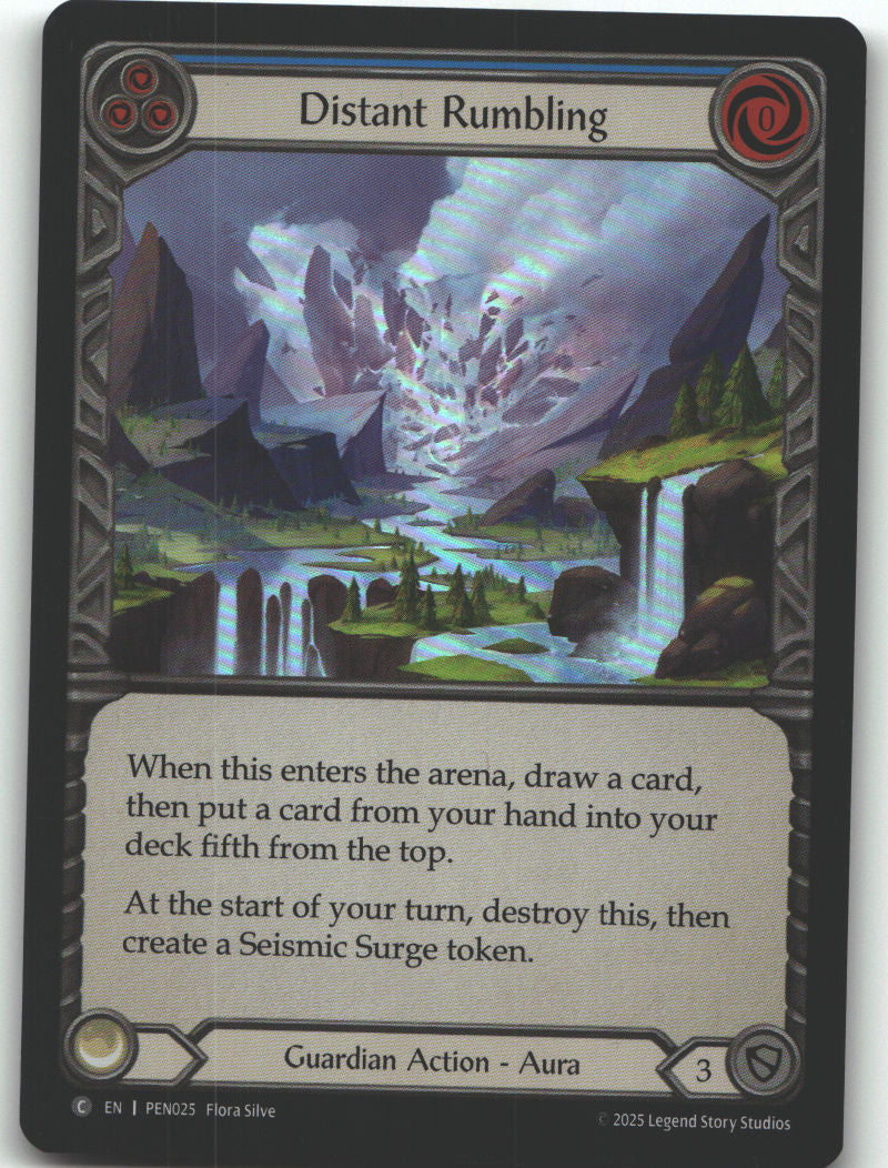 Distant Rumbling (Blue) | Near Mint / English / Rainbow Foil