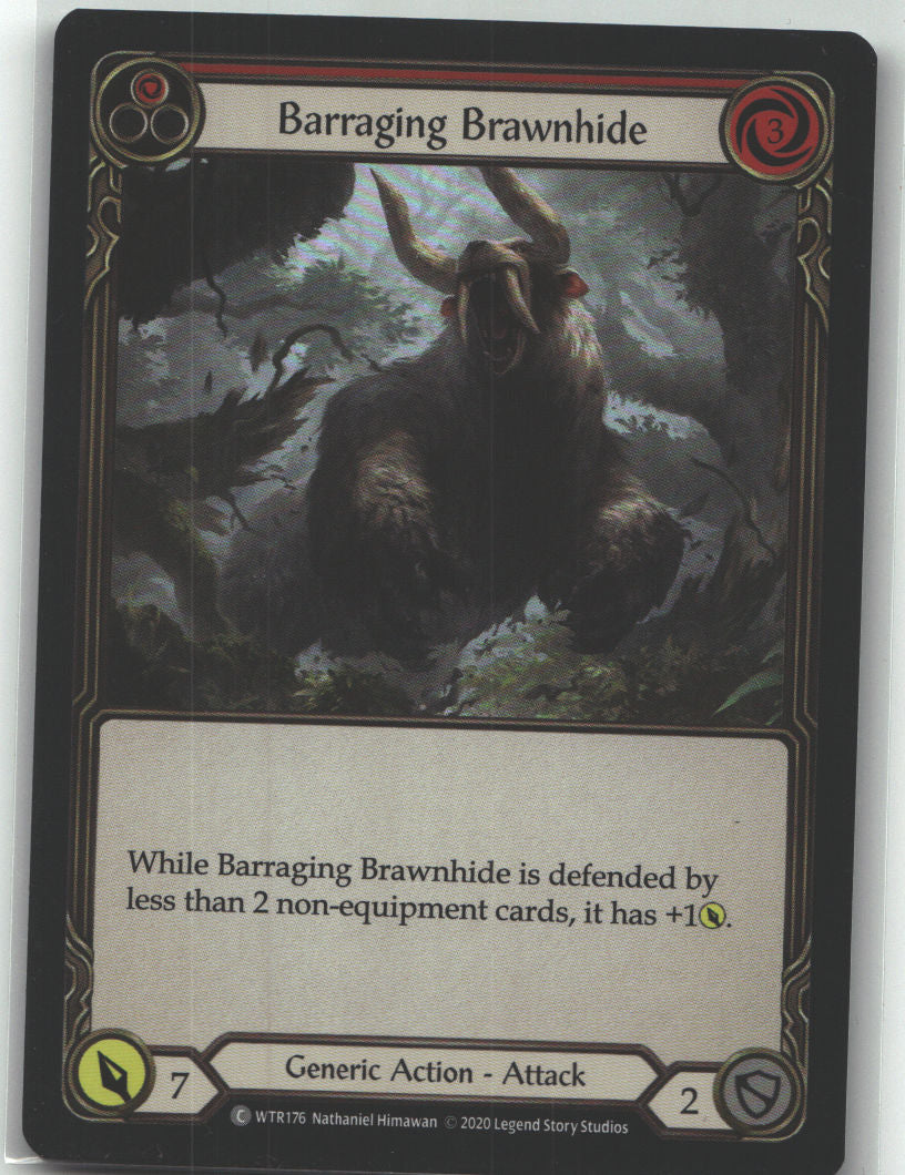 Barraging Brawnhide (Red) | Near Mint / English / Unlimited Edition Rainbow Foil