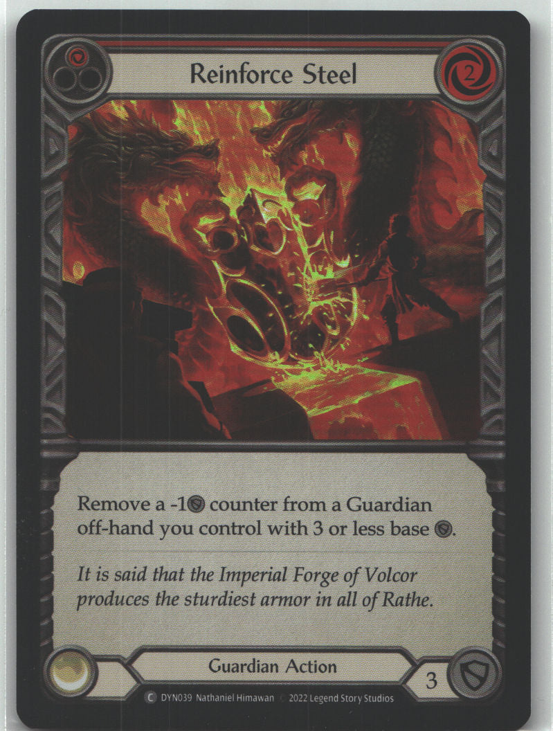 Reinforce Steel (Red) | Near Mint / English / Rainbow Foil