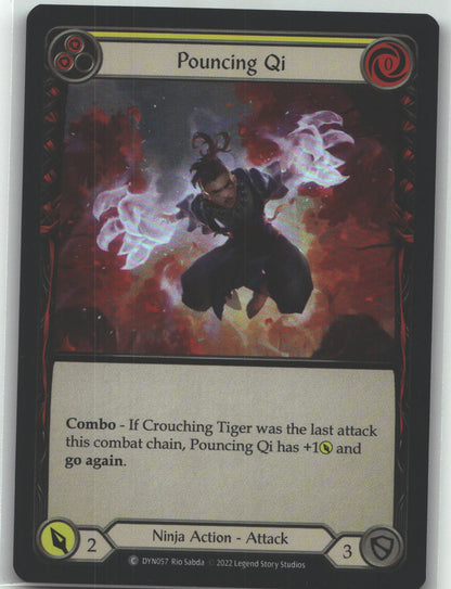Pouncing Qi (Yellow) | Near Mint / English / Rainbow Foil