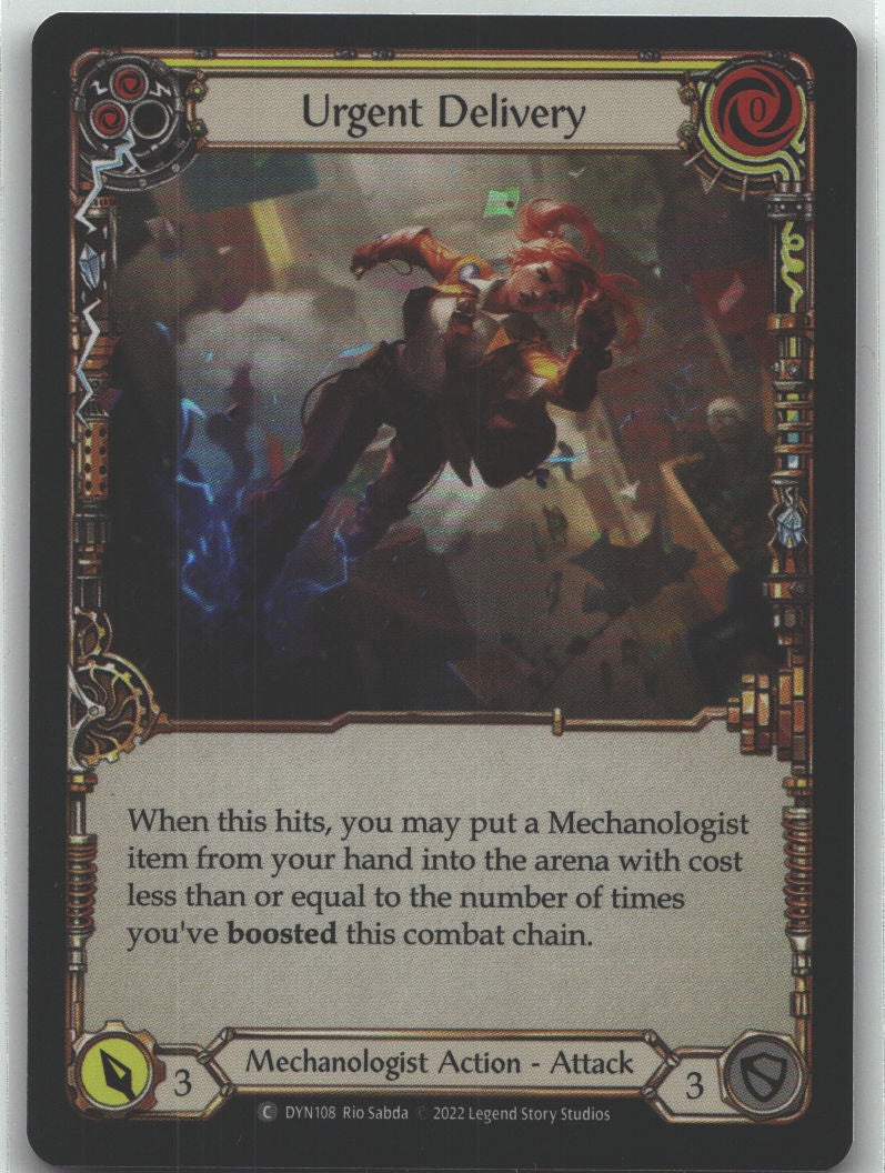 Urgent Delivery (Yellow) | Near Mint / English / Rainbow Foil