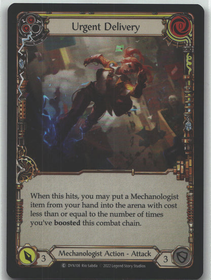 Urgent Delivery (Yellow) | Near Mint / English / Rainbow Foil