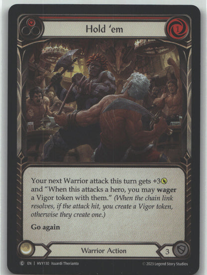 Hold 'em (Red) | Near Mint / English / Rainbow Foil
