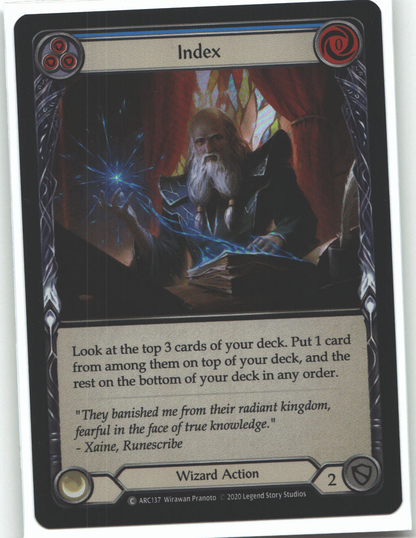 Index (Blue) | Near Mint / English / Unlimited Edition Rainbow Foil
