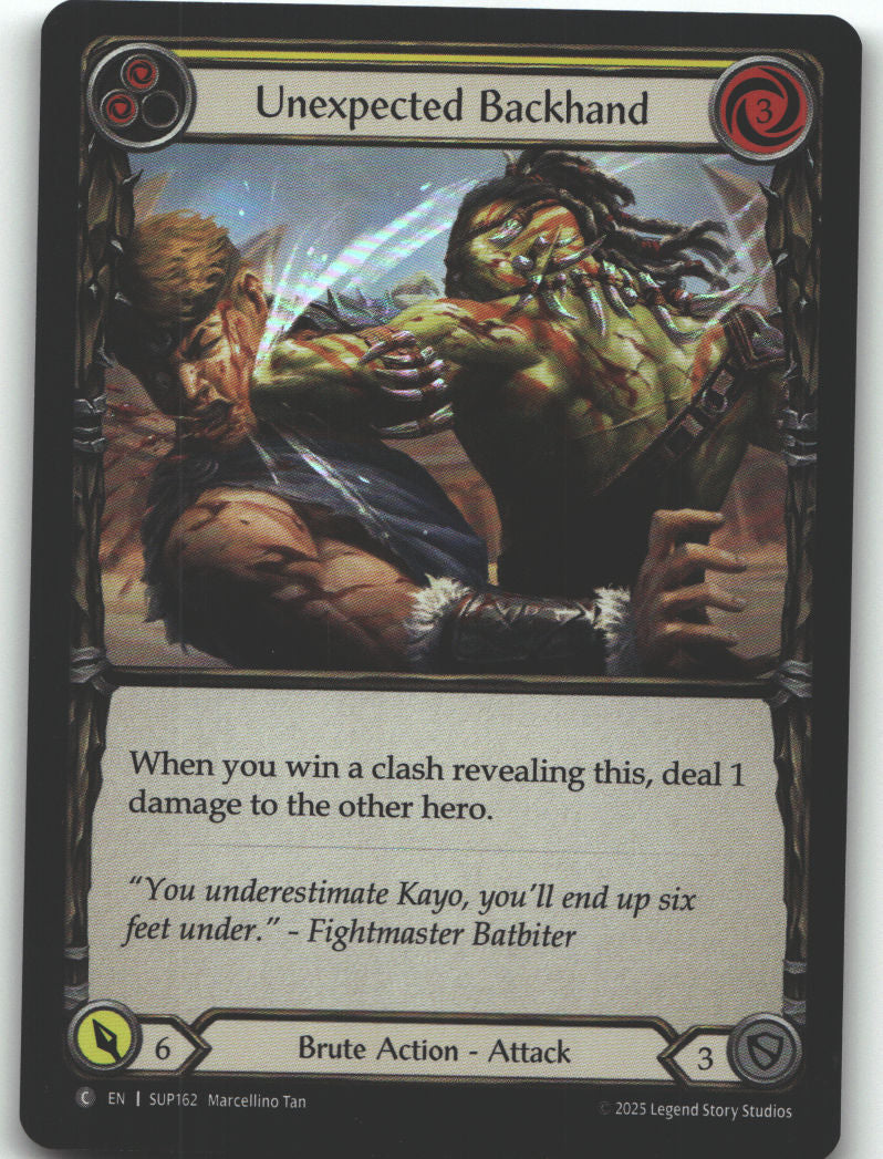 Unexpected Backhand (Yellow) | Near Mint / English / Rainbow Foil