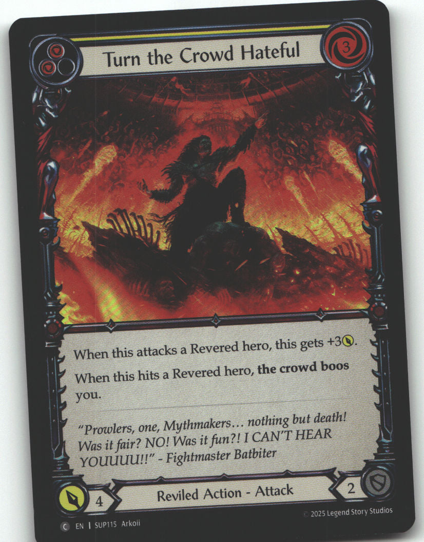 Turn the Crowd Hateful (Yellow) | Near Mint / English / Rainbow Foil