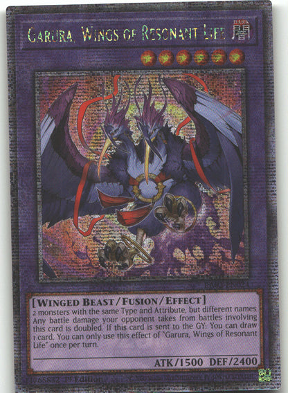 Garura, Wings of Resonant Life (Quarter Century Secret Rare)