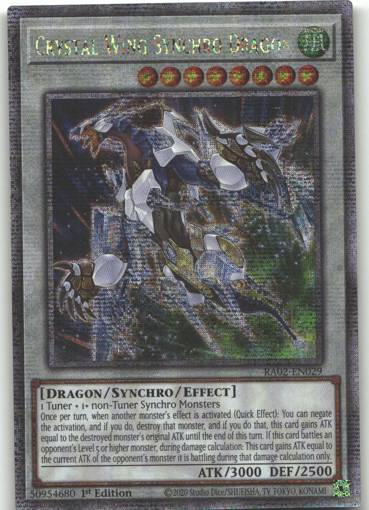 Crystal Wing Synchro Dragon (Quarter Century Secret Rare)