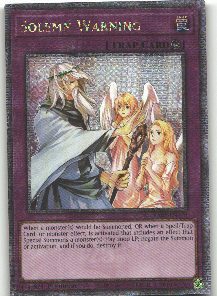Solemn Warning (Quarter Century Secret Rare)