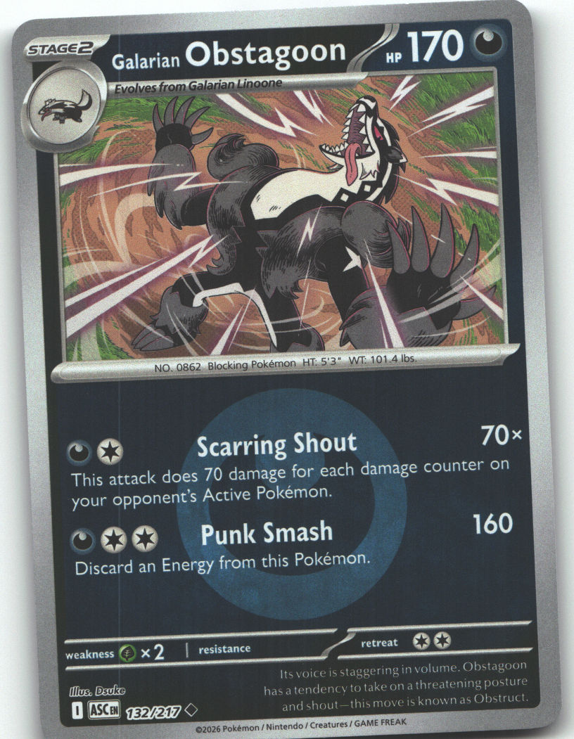 Galarian Obstagoon - 132/217 (Energy Symbol Pattern)
