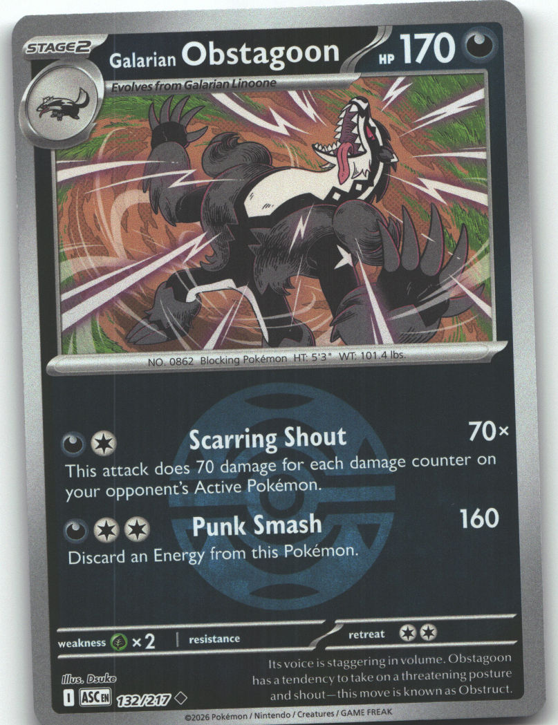 Galarian Obstagoon - 132/217 (Dusk Ball)