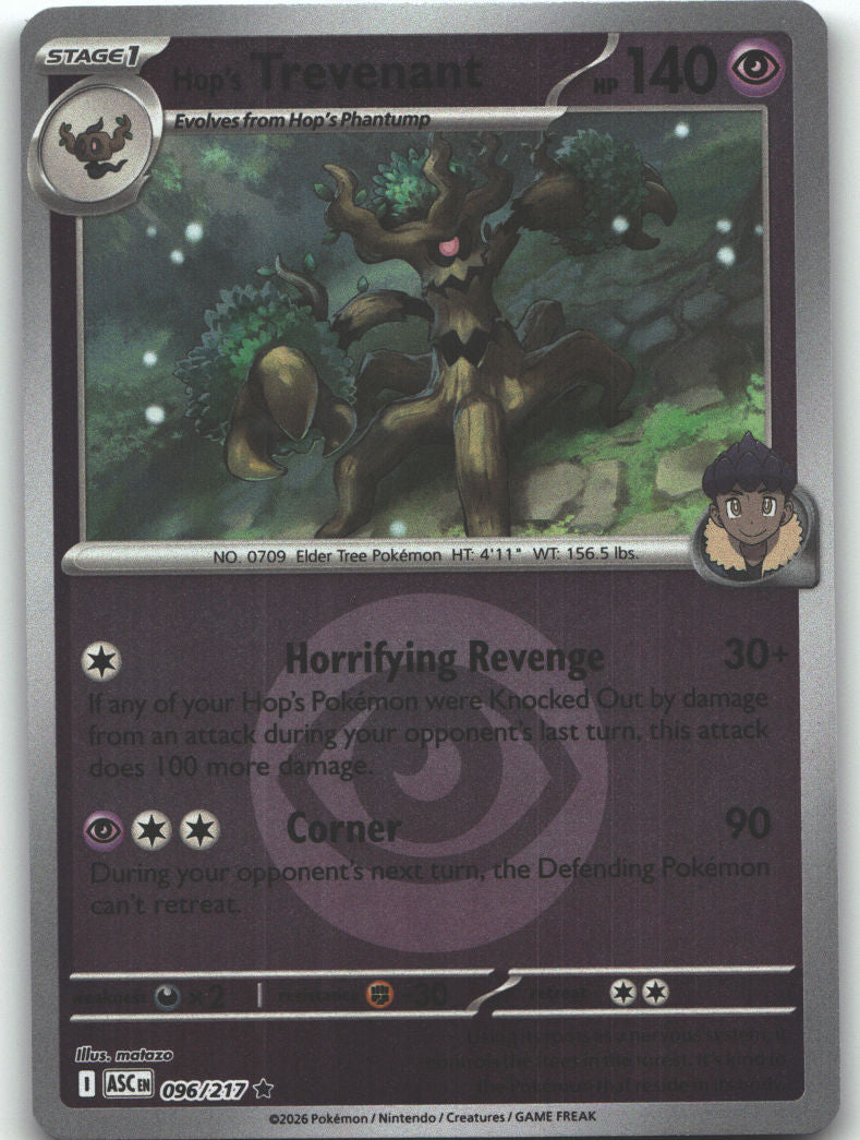 Hop's Trevenant - 096/217 (Energy Symbol Pattern)