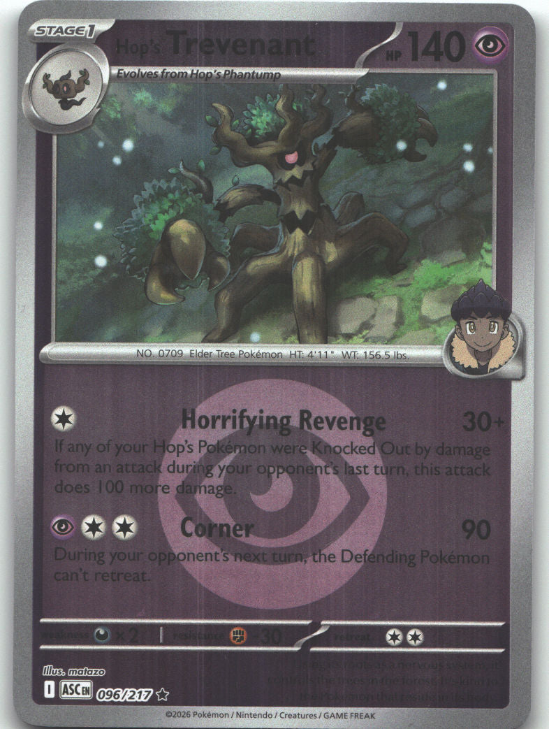 Hop's Trevenant - 096/217 (Energy Symbol Pattern)