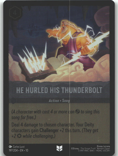 He Hurled His Thunderbolt