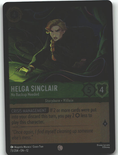 Helga Sinclair - No Backup Needed