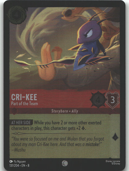 Cri-Kee - Part of the Team