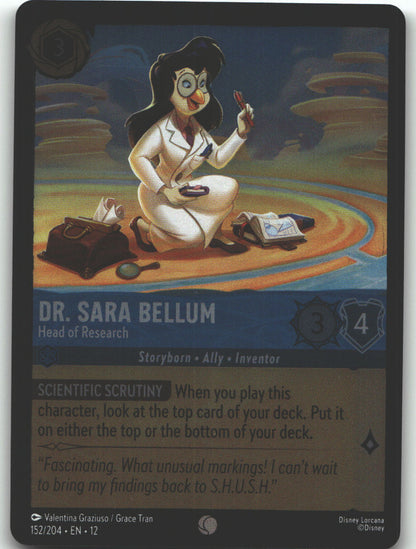 Dr. Sara Bellum - Head of Research