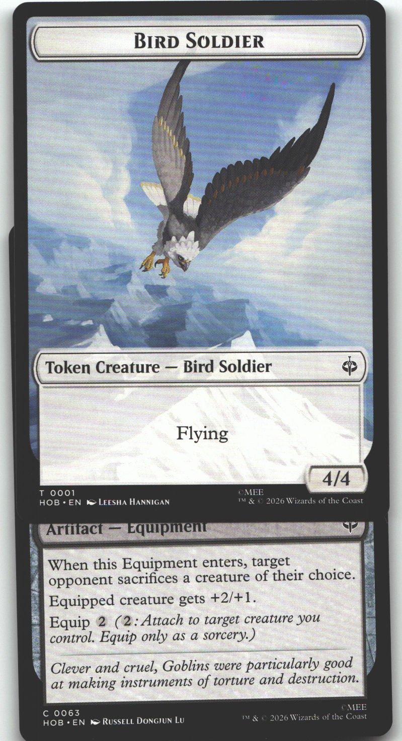 Bird Soldier // Axe Double-Sided Token