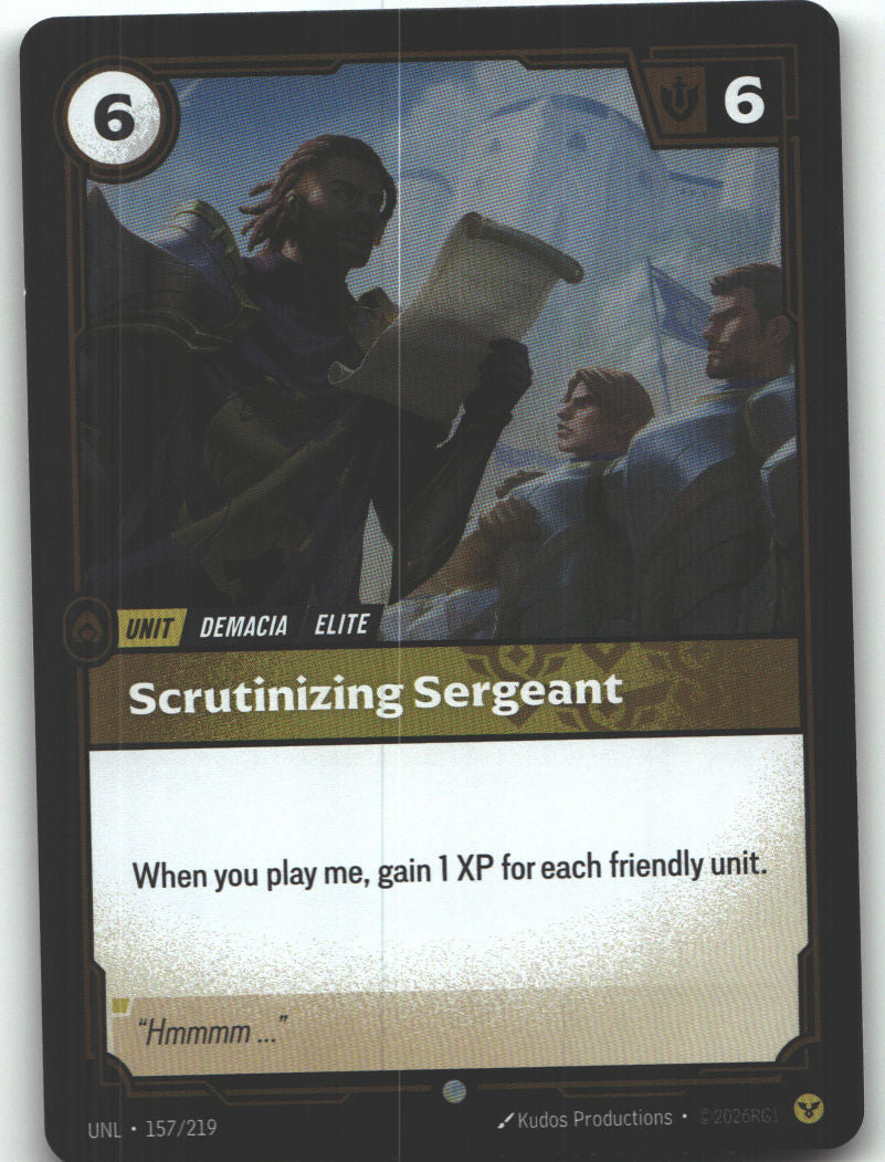 Scrutinizing Sergeant