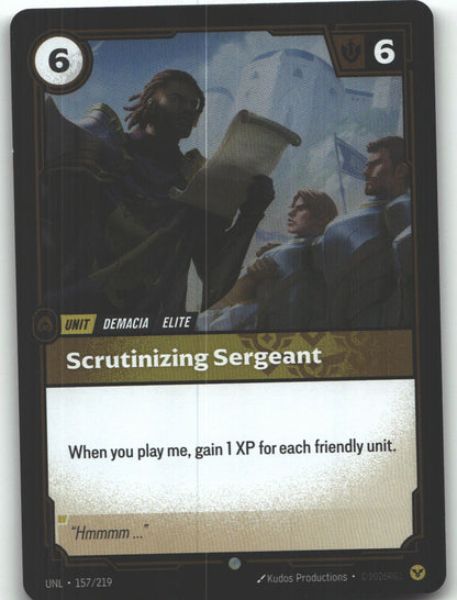 Scrutinizing Sergeant