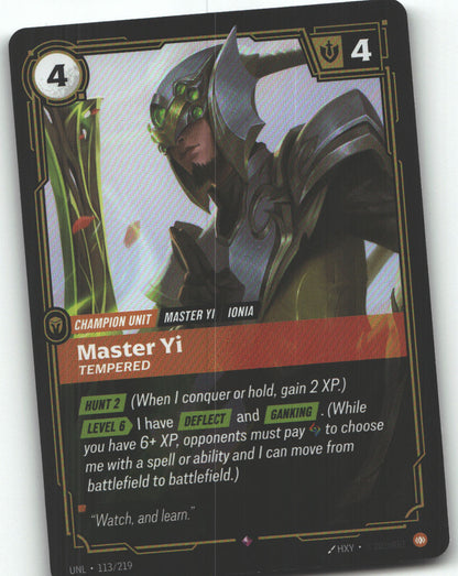 Master Yi, Tempered