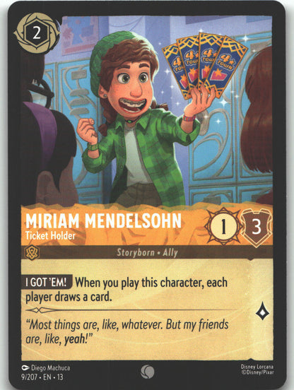 Miriam Mendelsohn - Ticket Holder