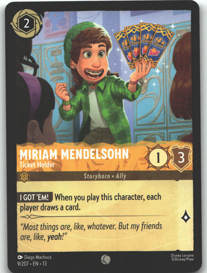 Miriam Mendelsohn - Ticket Holder