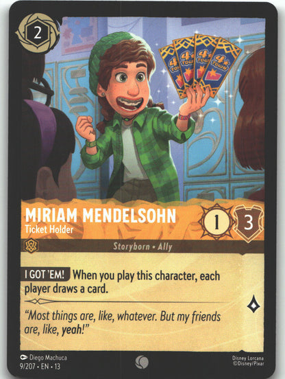 Miriam Mendelsohn - Ticket Holder