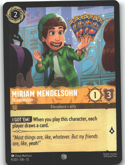 Miriam Mendelsohn - Ticket Holder