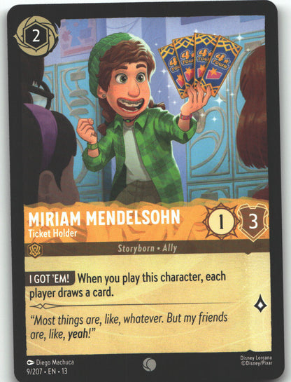 Miriam Mendelsohn - Ticket Holder