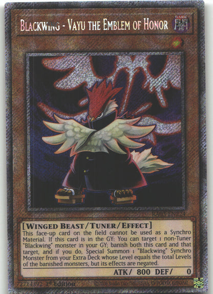Blackwing - Vayu the Emblem of Honor (Platinum Secret Rare)