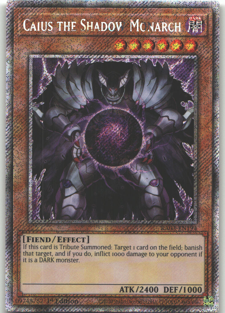 Caius the Shadow Monarch (Platinum Secret Rare)