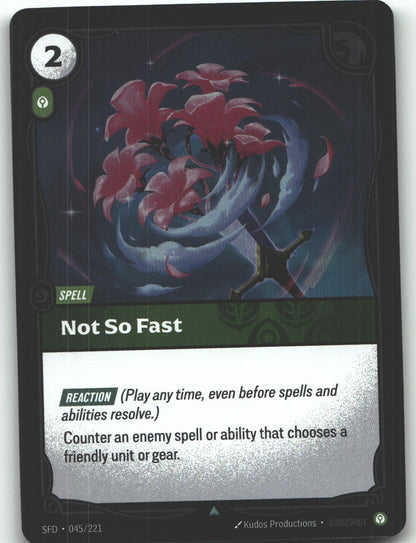 Not So Fast