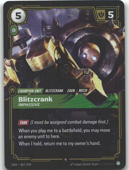 Blitzcrank, Impassive