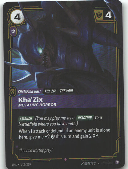 Kha'Zix, Mutating Horror | Near Mint / English / Foil