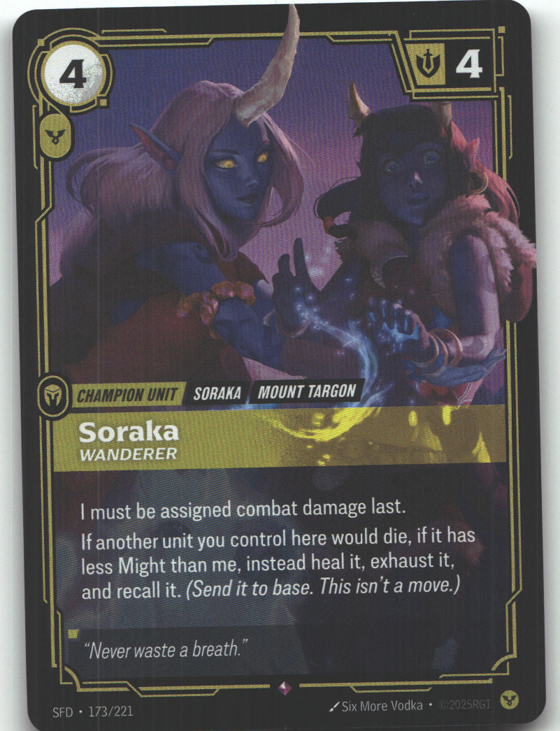 Soraka, Wanderer