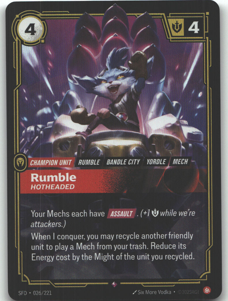 Rumble, Hotheaded