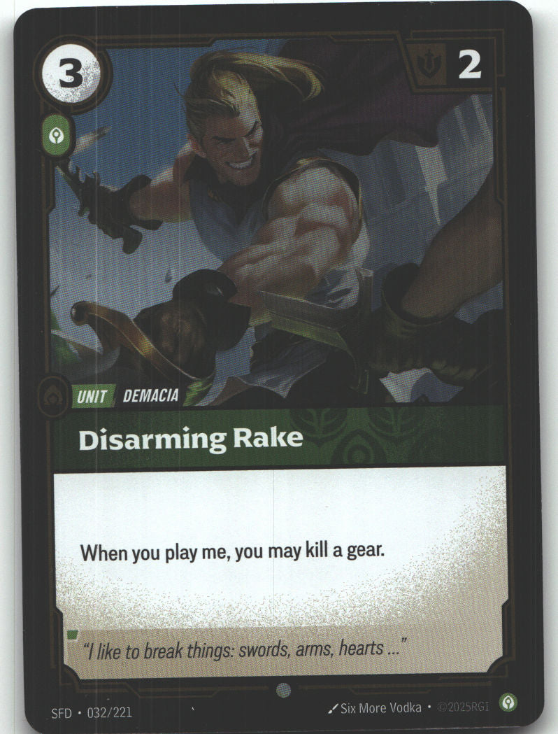 Disarming Rake