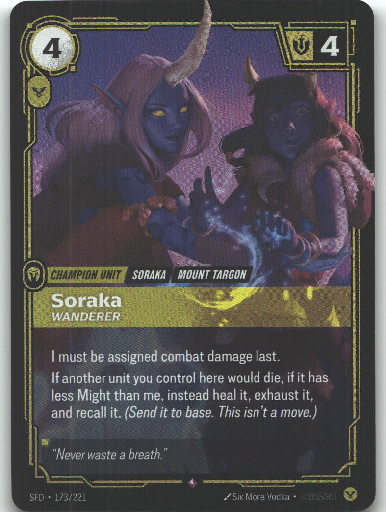 Soraka, Wanderer