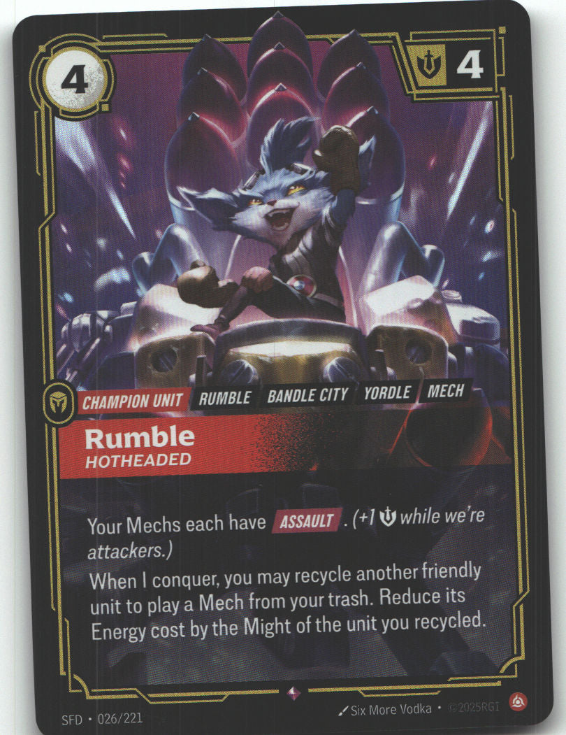 Rumble, Hotheaded