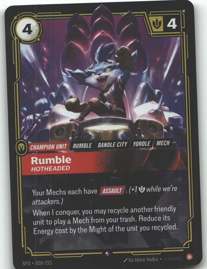 Rumble, Hotheaded