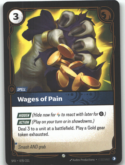 Wages of Pain